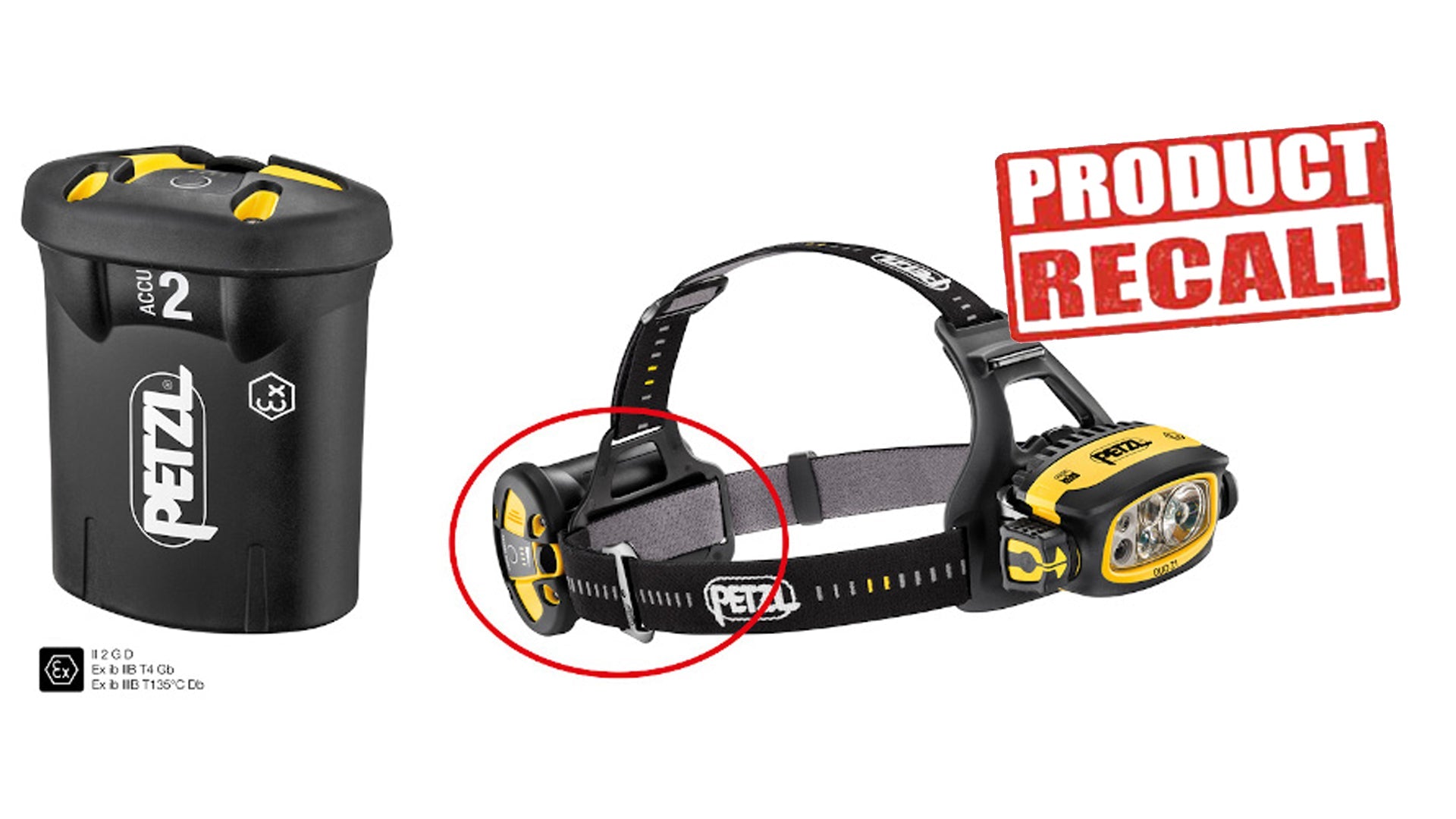 Recall Petzl ACCU 2 DUO Z1 Rechargeable Batteries